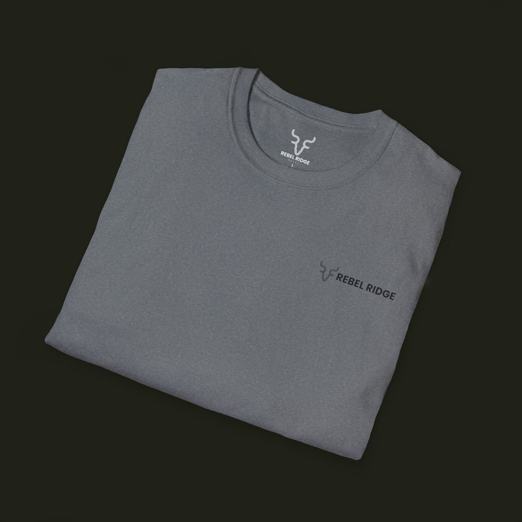 Adventure Hiker T-Shirt — Vibrant Mountain Sunset Backpacking Tee