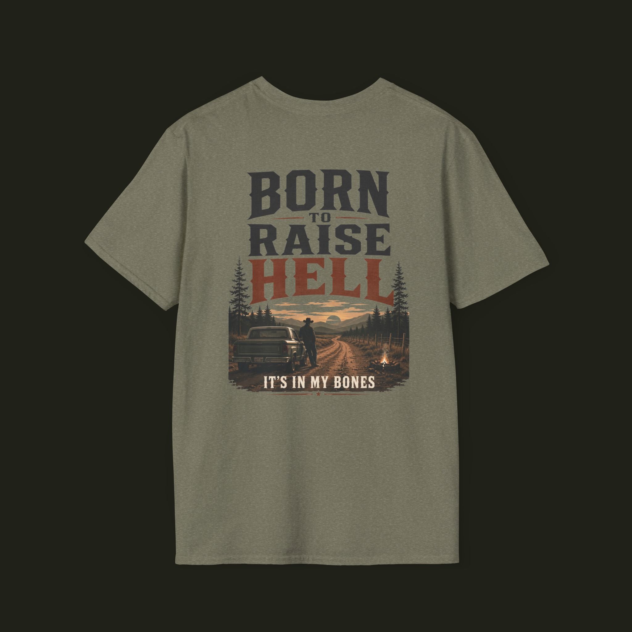 Born to Raise Hell — The Digital Cowboy Graphic Tee