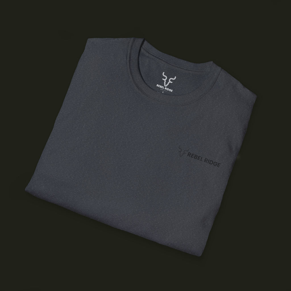 Adventure Hiker T-Shirt — Vibrant Mountain Sunset Backpacking Tee