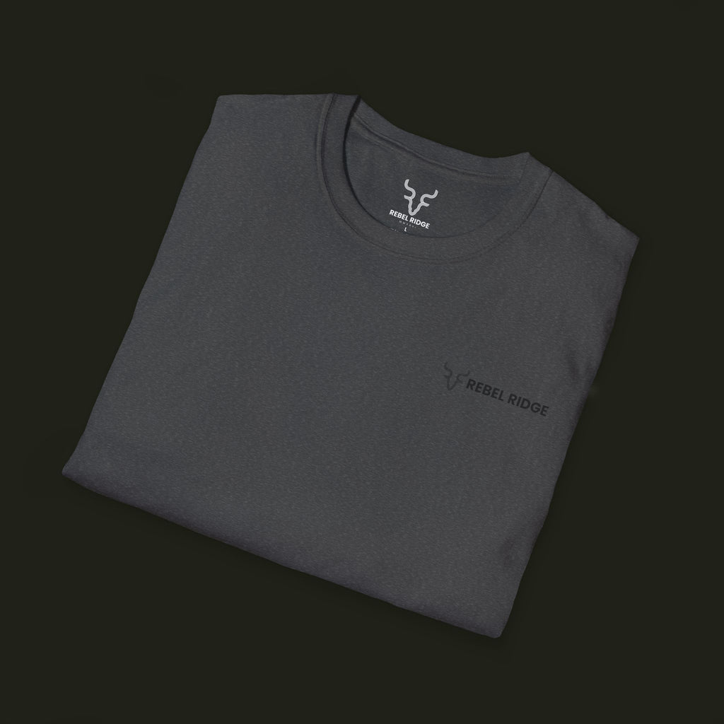 Adventure Hiker T-Shirt — Vibrant Mountain Sunset Backpacking Tee