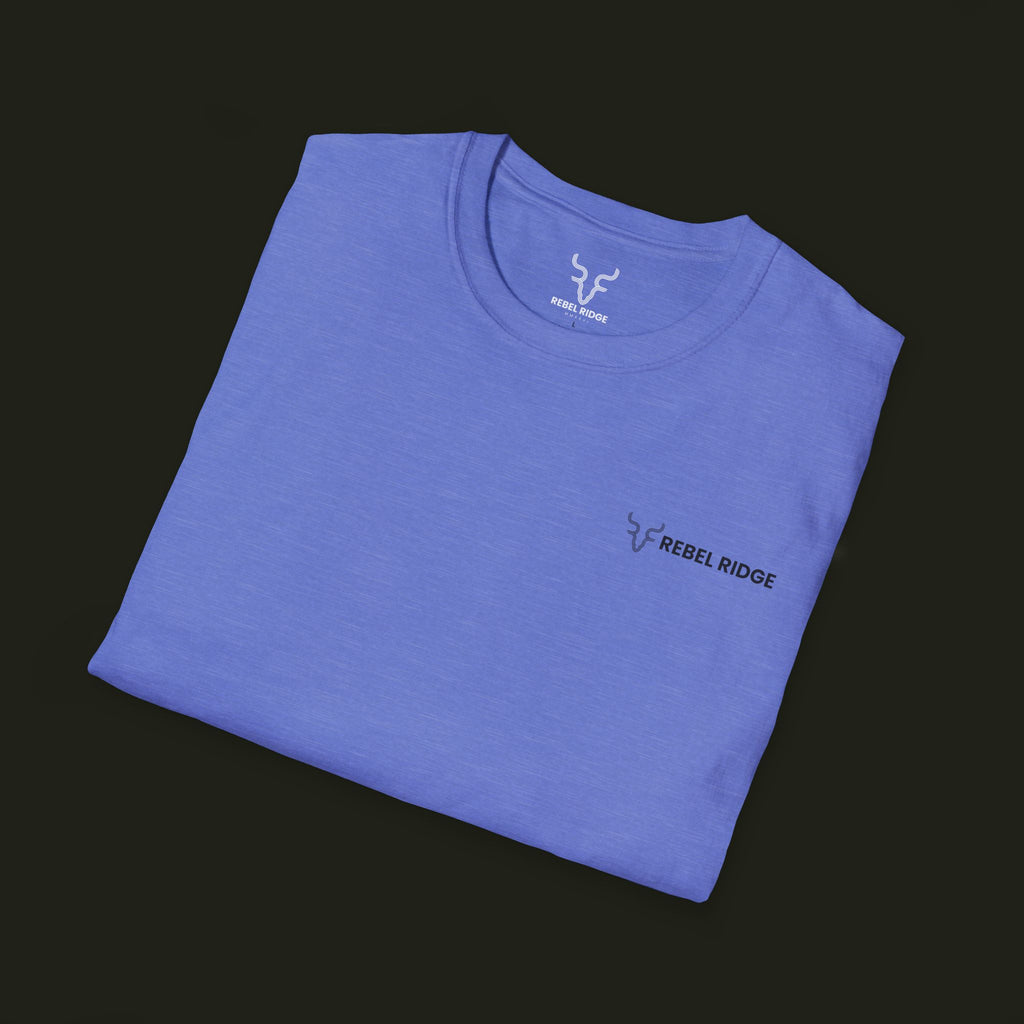 Adventure Hiker T-Shirt — Vibrant Mountain Sunset Backpacking Tee