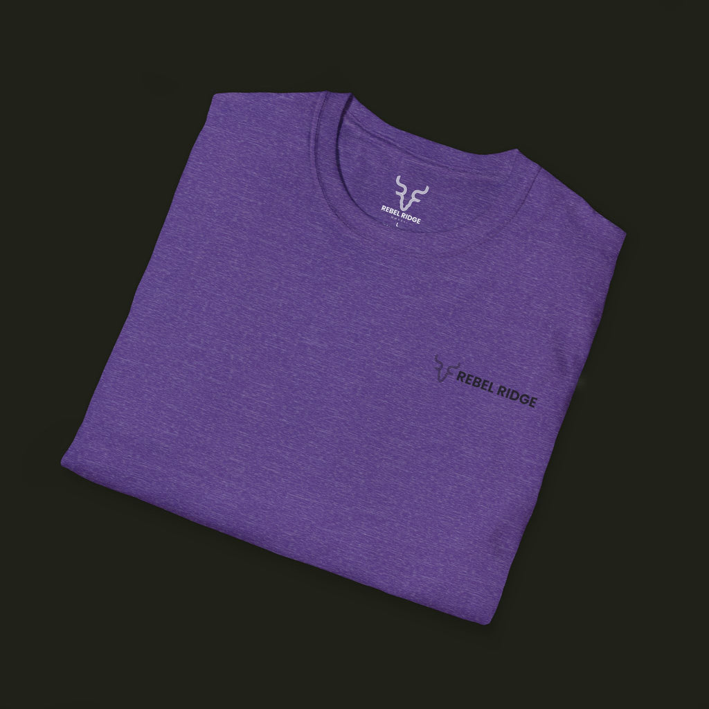 Adventure Hiker T-Shirt — Vibrant Mountain Sunset Backpacking Tee