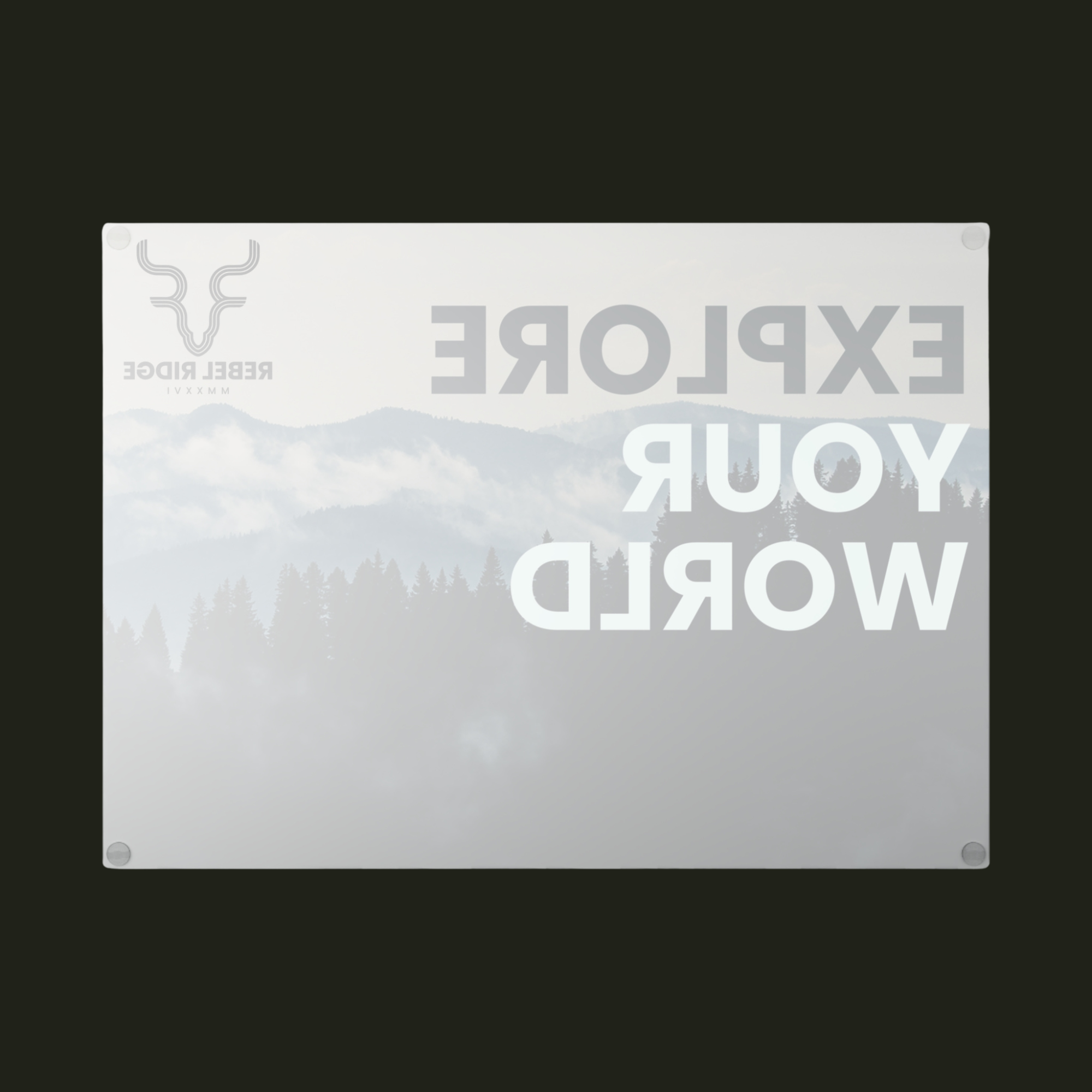 "Explore Your World" Glass Cutting Board