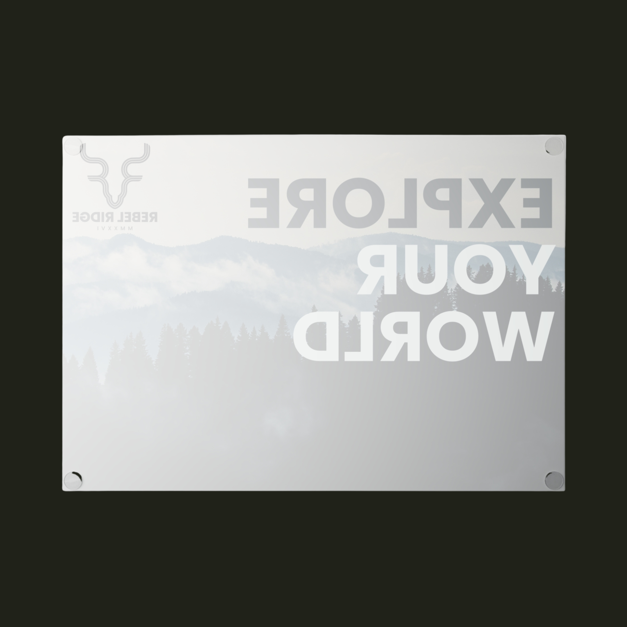 "Explore Your World" Glass Cutting Board
