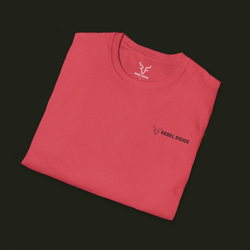 Adventure Hiker T-Shirt — Vibrant Mountain Sunset Backpacking Tee