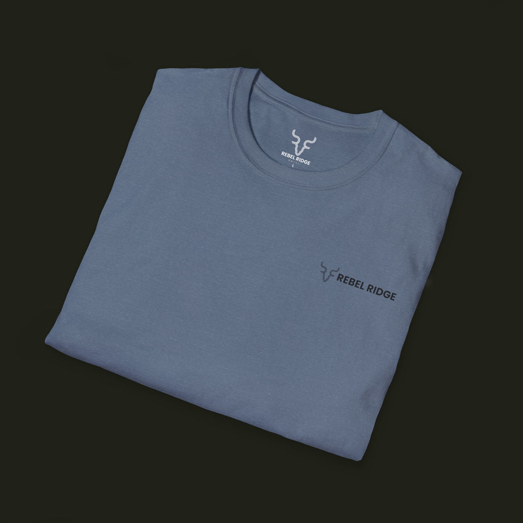 Adventure Hiker T-Shirt — Vibrant Mountain Sunset Backpacking Tee