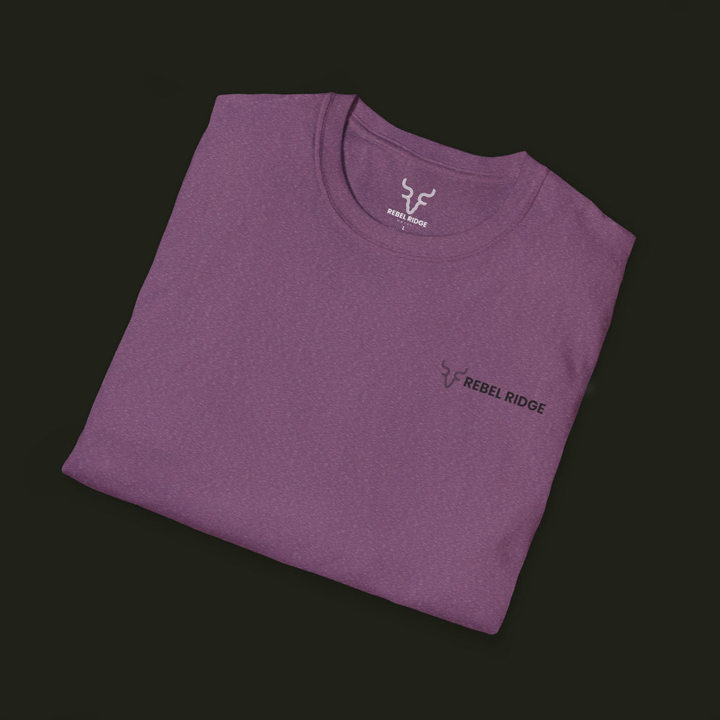 Adventure Hiker T-Shirt — Vibrant Mountain Sunset Backpacking Tee