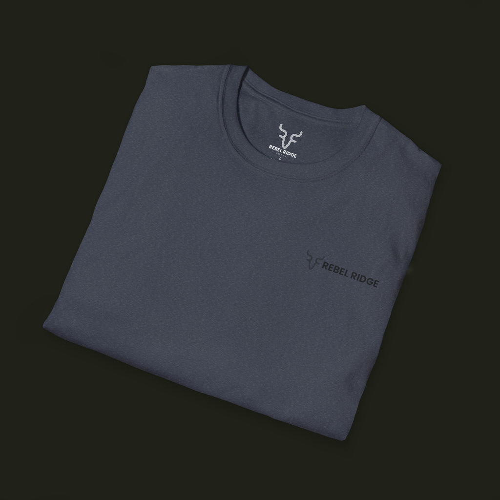 Adventure Hiker T-Shirt — Vibrant Mountain Sunset Backpacking Tee