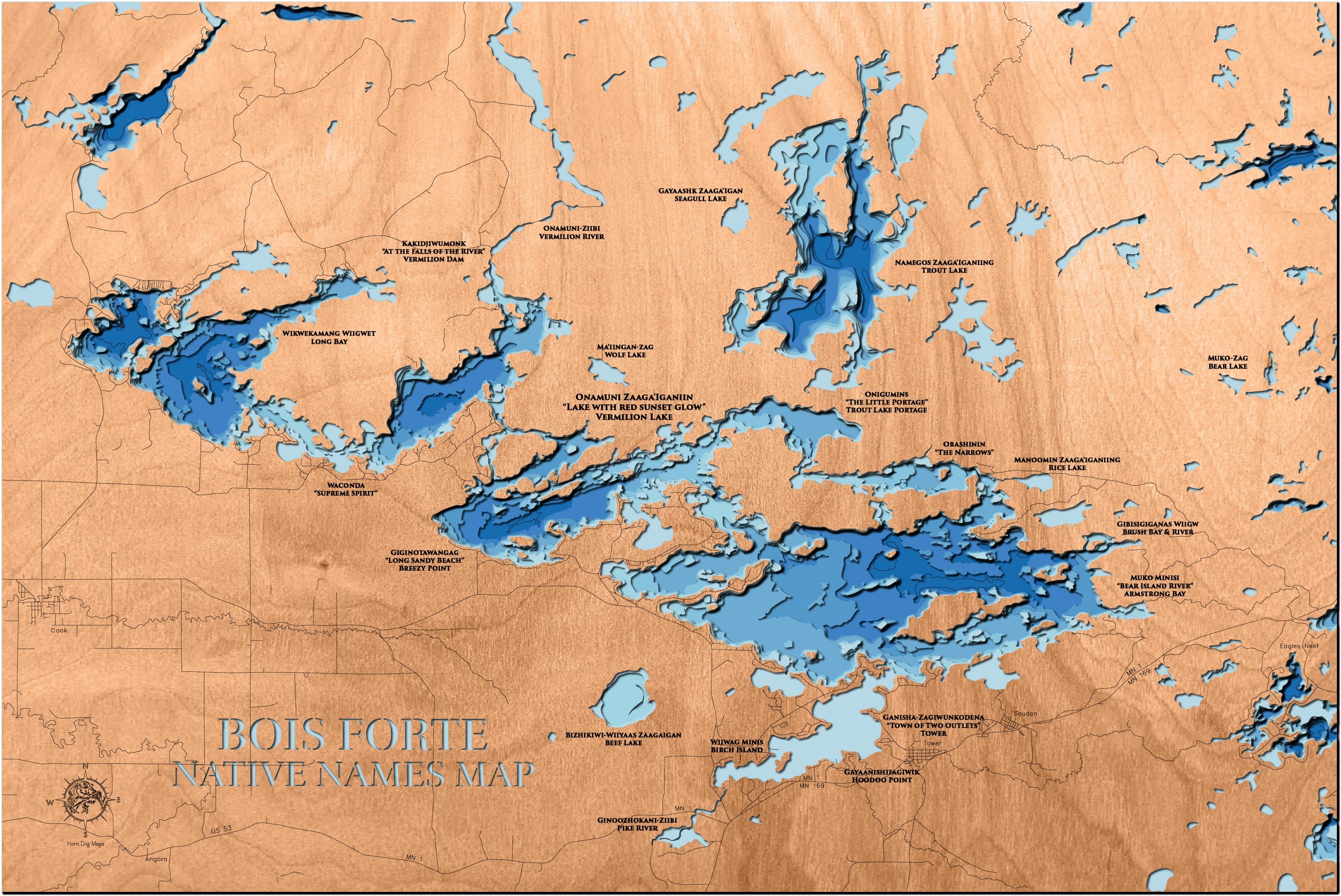 Bois Forte Native Names Map